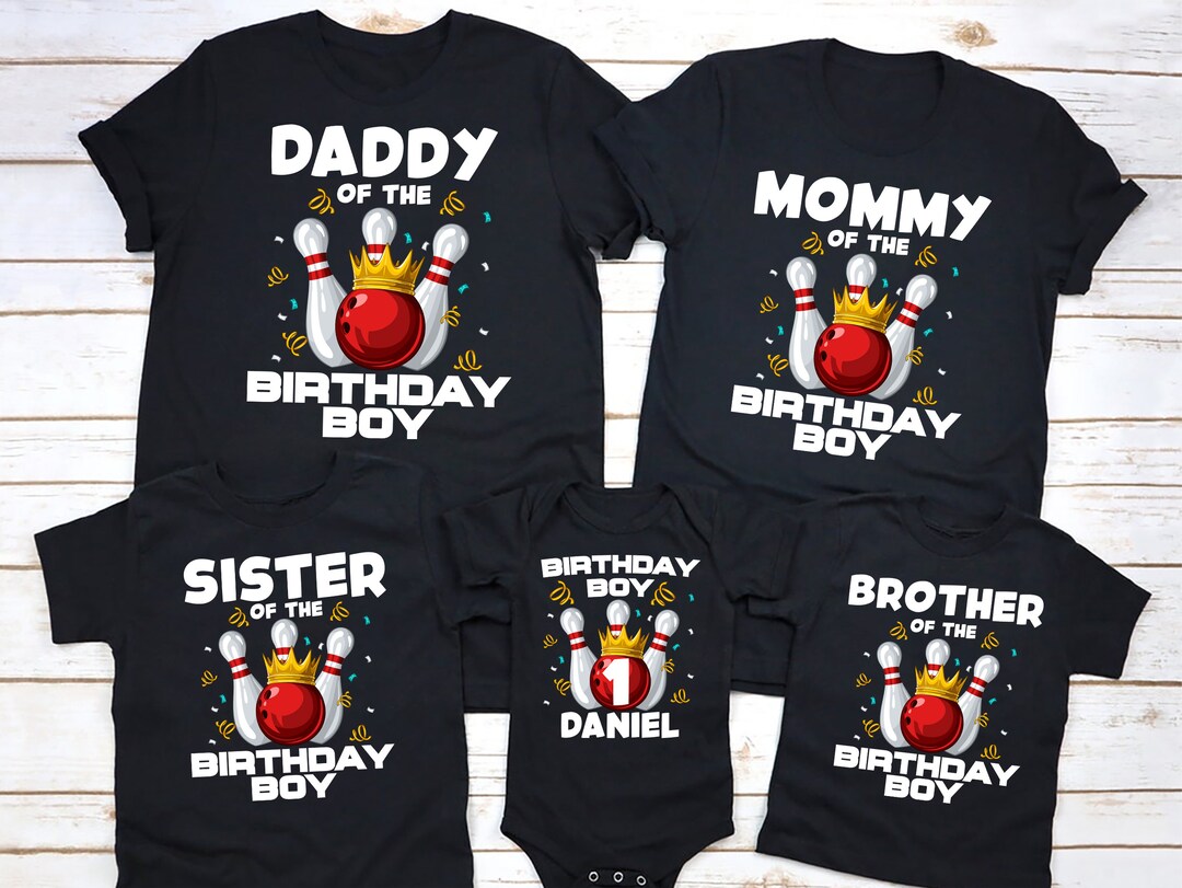 Custom Bowling Birthday Boy Tshirt, Bowling Birthday Shirt,family