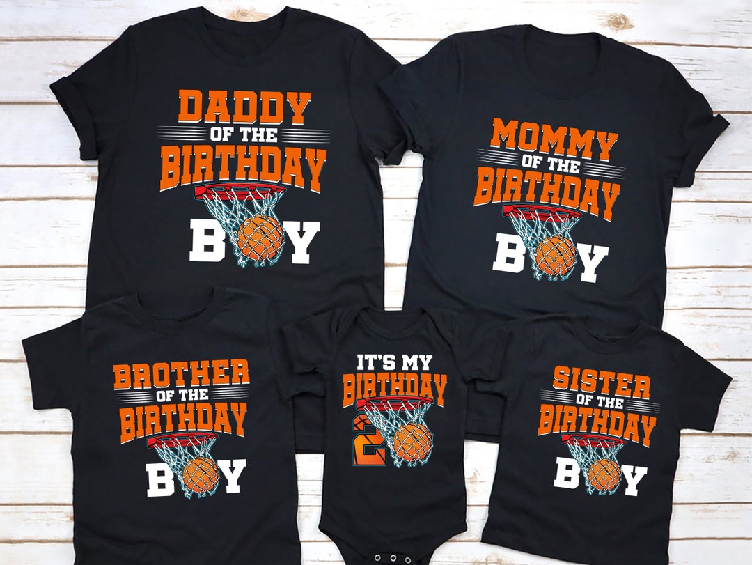 Custom Basketball Birthday Matching Shirts, Birthday Basketball Shirts ...