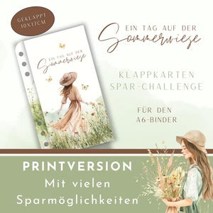 Spar-Challenge Klappkarte "Ein Tag auf der Sommerwiese" als Printversion.