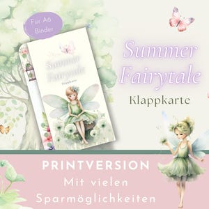 Spaaruitdaging vouwkaart "ZOMER SPROOKJE" als printversie.