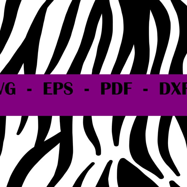 Zebra Print Svg - Zebra Tiger Stripes print pattern svg - SVG eps DXF Patterns for printing, vinyl, and engraving