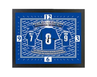 The Pensioners Football Shirt Clock Gift Present