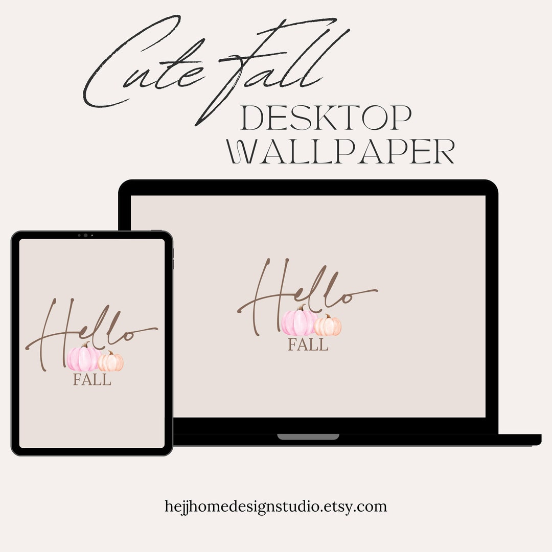 Hello Fall Wallpaper Autumn Computer Wallpaper Screensaver - Etsy