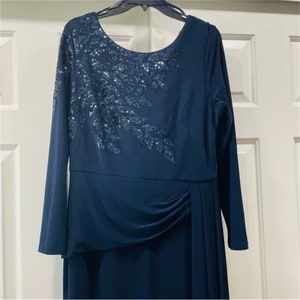 NWT Navy Blue Sequin Mother of the Bride Dress Size 16 - Etsy
