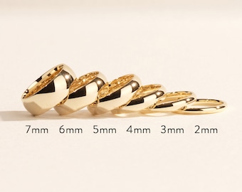 585er Gelbgold Ehering Eheringe für Männer und Frauen / Schlichte Klassische Trauringe in 585er Gelbgold / 10k, 14k und 18k Ringe