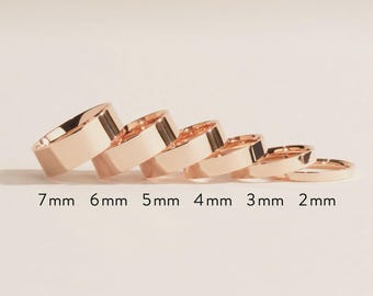 10K Gold Classic Flat Wedding Band, Comfort Fit Wedding Ring for Men and Women