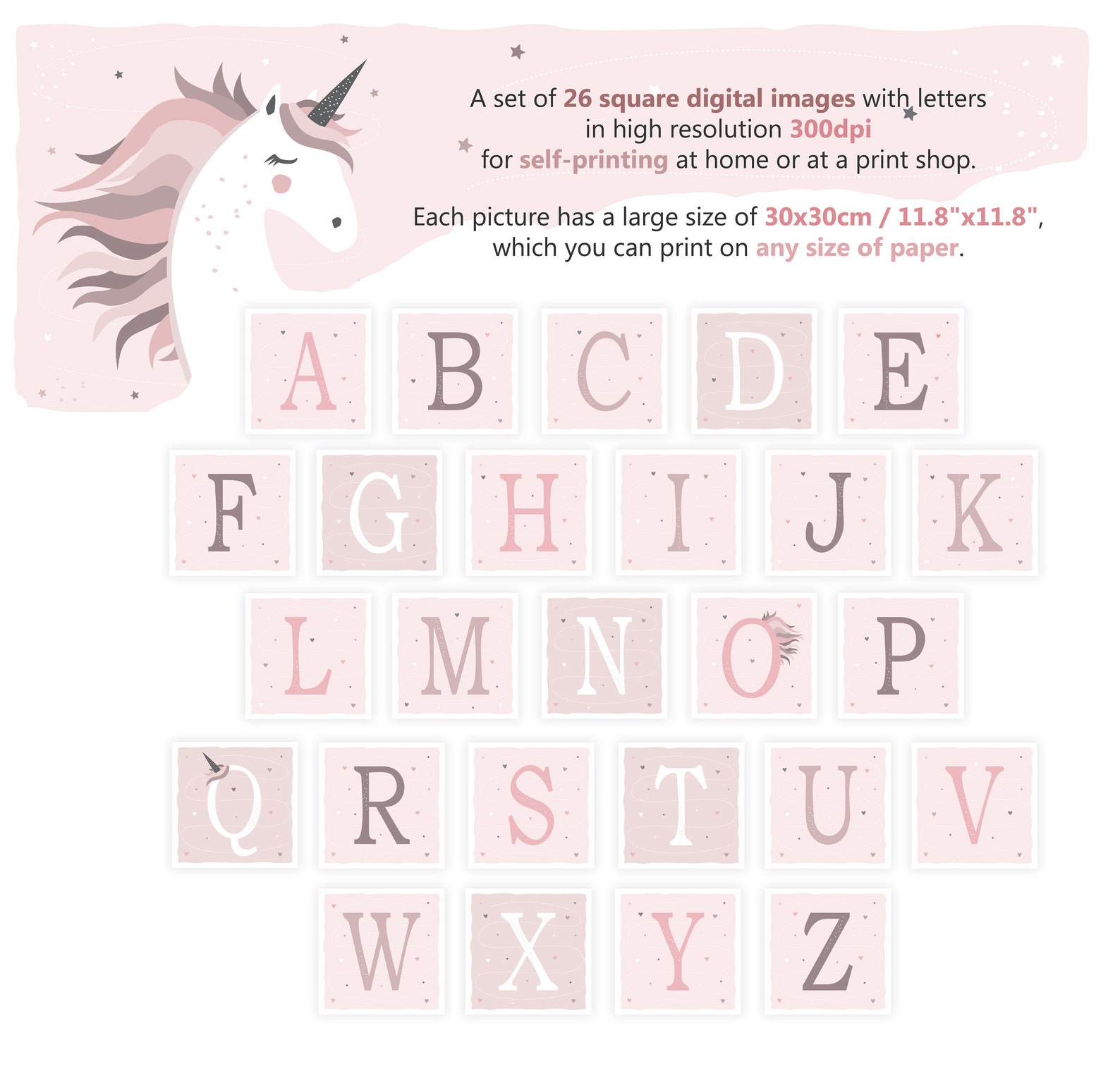 Learning Alphabet Cards for Kids, ABC Printable Files, Educational ...