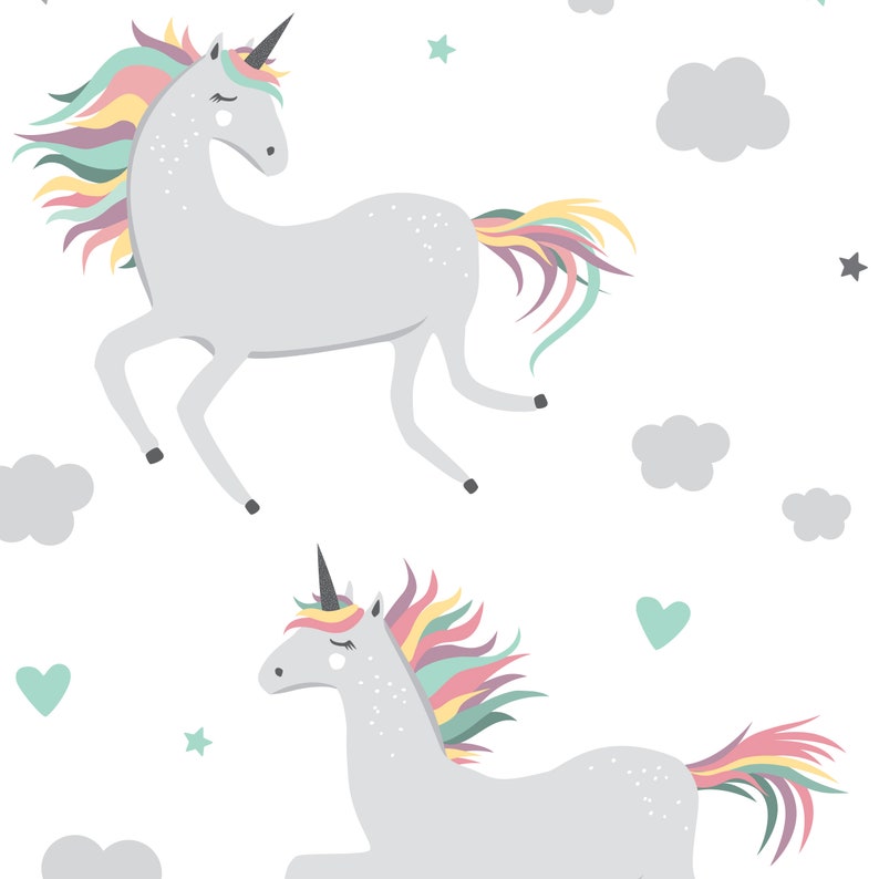 6 Posters Unicorn Colorful Rainbow Print Hearts Wall ART Wall - Etsy