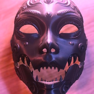 Geisha mask, movable jaw japanese mask