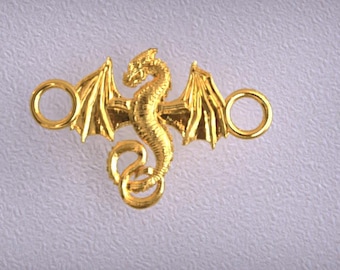 10K Solid Gold Dragon Pendant - Custom Order