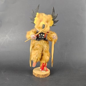 Hand Made Hopi Kachina Doll &quot;Buffalo&quot; signed V. Tom