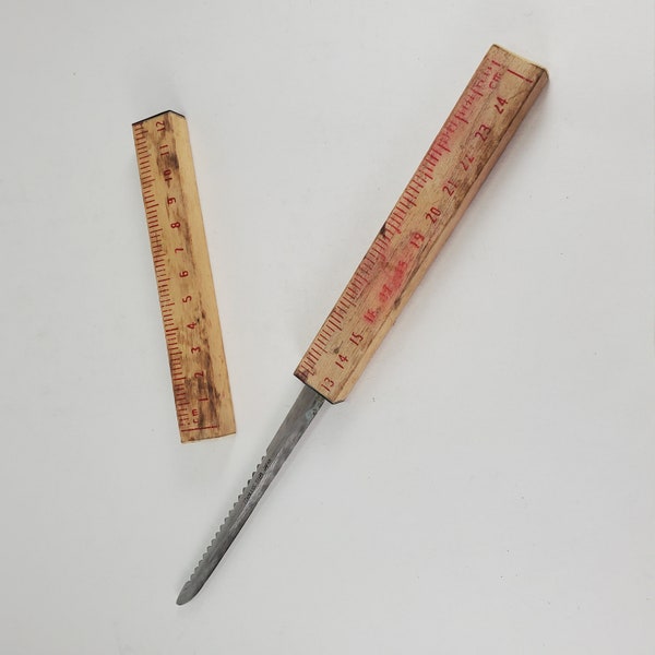 Vintage Floating Fishing Knife with Metric Ruler