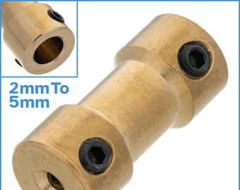 2mm To 5mm Brass Motor Shaft Coupler Solid Straight Drive Connector Adapter Transmission Sleeve For RC Boat Car Coupling Replace Part