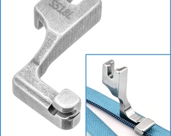 1pc Presser Foot S518L Left Side Invisible Zipper Step Sewing Machine Stainless Steel Domestic Feet Kit Hem Spare Part Crimping Sew Pressor