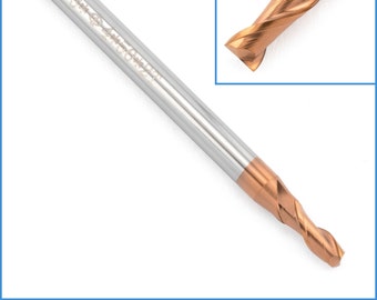 3mm HRC55 Tungsten Carbide TiAlN Coated 2 Flute End Mill High Hardness Shank Edge Cutter Circle Round Router Bit Precision Milling Radii