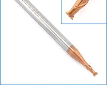 2mm HRC55 Tungsten Carbide TiAlN Coated 2 Flute End Mill High Hardness Shank Edge Cutter Circle Round Router Bit Precision Milling Radii
