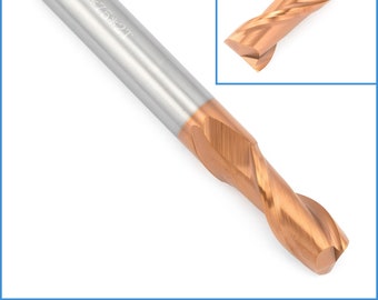 10mm HRC55 Tungsten Carbide TiAlN Coated 2 Flute End Mill High Hardness Shank Edge Cutter Circle Round Router Bit Precision Milling Radii