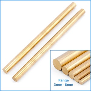 2pcs 6mm x 100mm Solid Brass Rivet Knife Handle Rod Bar Fastening Making Lock In Pin Bolt Blade Stock Screw Shaft Tube Round Gold Fix DIY