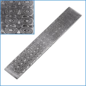 1pc Rose Damascus Stainless Steel Bar 15cm x 25mm x 3mm VG10 Sandwich Knife Making Flat Exquisite Blade Japanese Style Heat Treated HRC 57