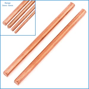 May include: Two copper rods, one slightly longer than the other, with rounded ends. The rods are 3mm to 6mm in diameter. Range: 3mm - 6mm