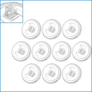 10pcs 9mm Round Screw In Nose Pads Clear Silicone Plastic Core Eyeglass Glasses Reading Specs Spectacles Non Slip Screwed On Replacement