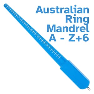 A To Z+6 Australian Ring Sizer Mandrel AU Aus UK Standard Plastic Gauge Finger Sizing Size Stick Form Forming Shank Bar Rod Measure Tool