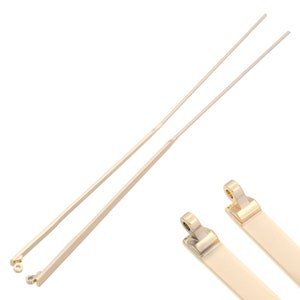 2pcs Pair Gold 14cm Metal Eyeglass Temple Arms - 1.6mm Hinge Glasses Temples Replacement Part Reading Specs Spectacles Eyewear