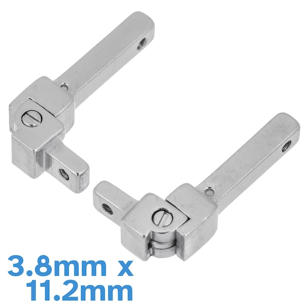 2pcs 3.8mm + 11.2mm Glasses Spring Hinge Stainless Steel Assembly Joint Repair Bit Tool Optical Eyeglass Temple Specs Spectacles Screw In On