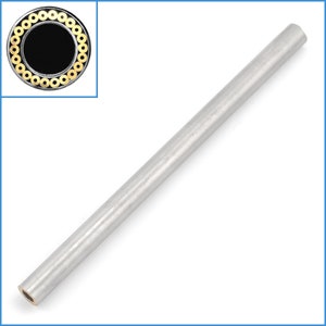 May include: A silver metal rod with a smooth, polished finish. The rod is about 12 inches long and has a round cross-section.