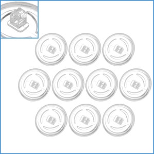 10pcs 11mm Round Screw In Nose Pads Clear Silicone Plastic Core Eyeglass Glasses Reading Specs Spectacles Non Slip Screwed On Replacement