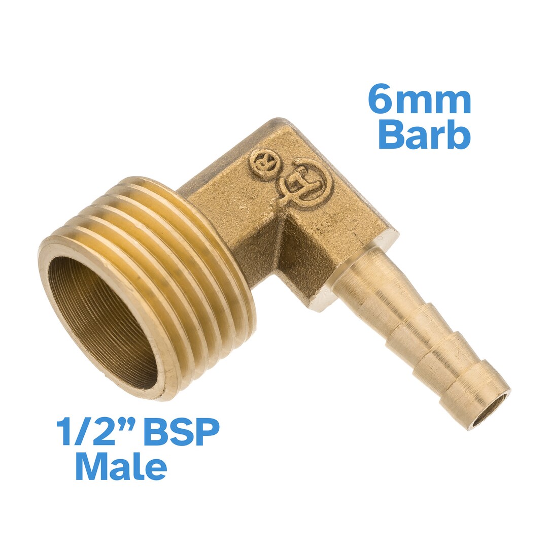 10 Raccords Laiton BSP Mâle 1/2” à Barb 14 Mm – Pour Tuyaux Souples – Raccord Compression – -50°C à 120°C