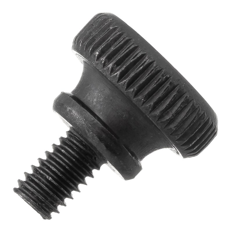 5pcs M4 X 6mm Black Thumb Screw Knurled Head Carbon Steel Hand Tighten