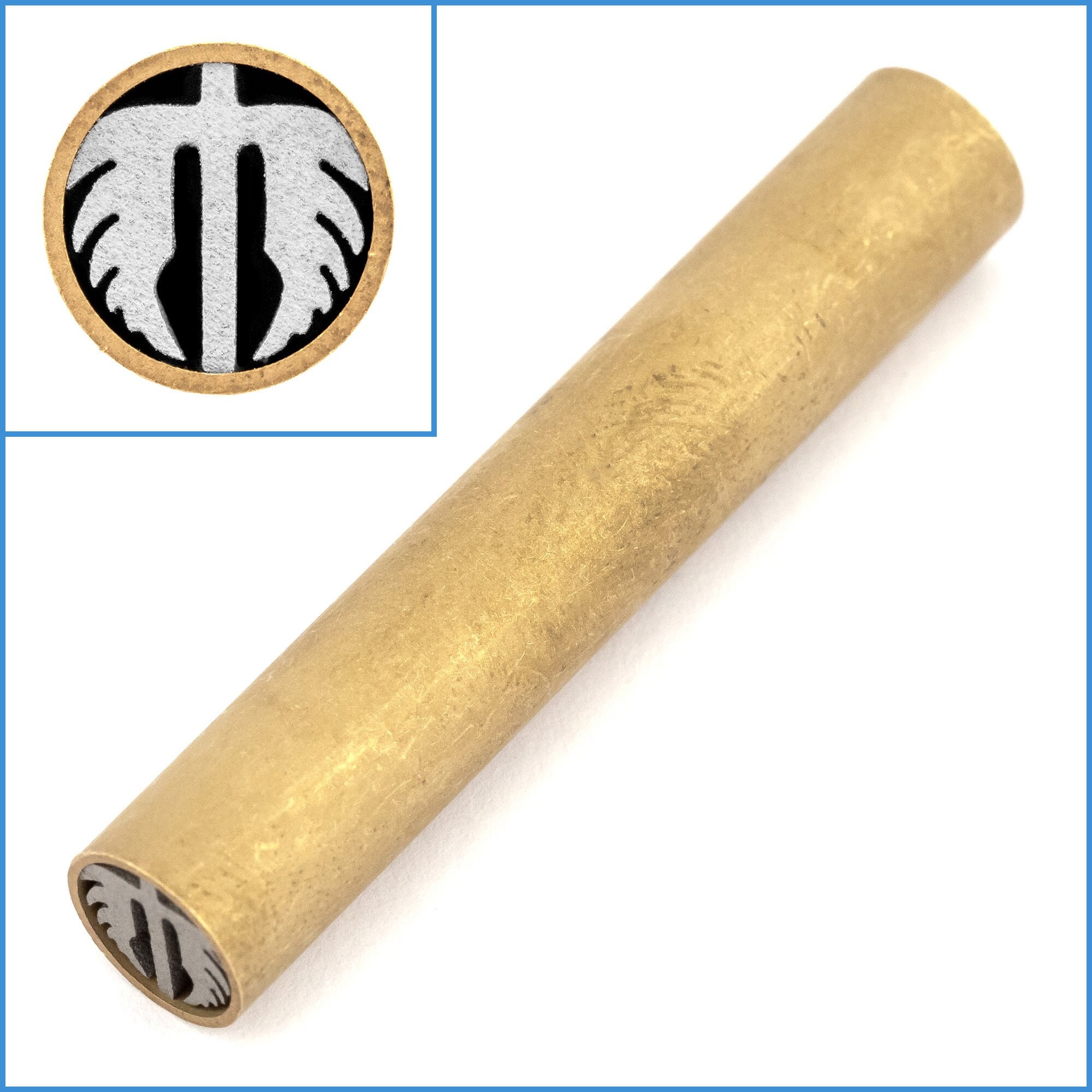 Wings Shaped 8mm x 46mm Mosaic Rivet Knife Handle Rod Screw Solid Brass Making Fasten Blade Lock In Tube Pin Bar Stock Shaft Round Fix DIY
