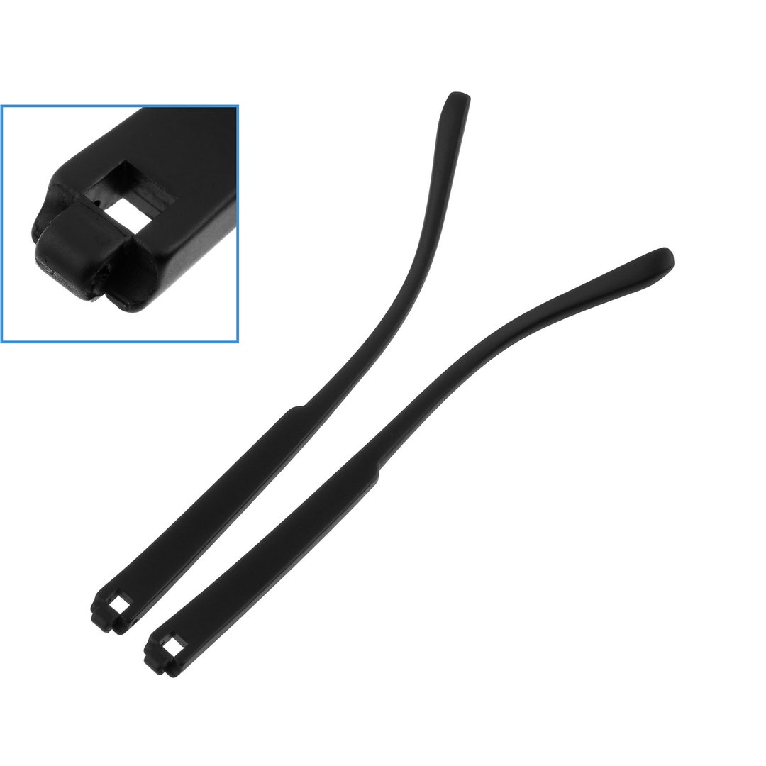Pair 13cm Black TR90 Temple Arm Tip Ear Hook End Glasses