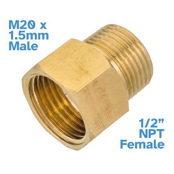 Messing-Adapter 1/2 NPT Männlich Auf Weiblich – Robuste Rohrverschraubung, 2 Stück (1,27 Cm X 1,27 Cm)