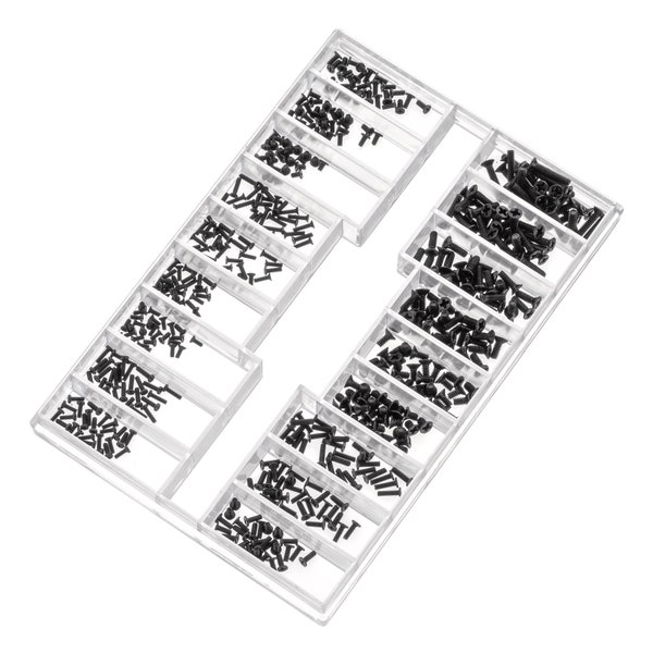 500 pcs Noir Phillips Tête Vis Kit Micro Mini Petit Minuscule Plat Pan Lunettes Spécifications Cadre PC Montre Mobile Lunettes Réparation Fix Fixation Outil Ensemble