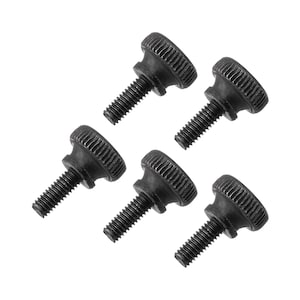5個 M4 x 10 mm ブラック つまみネジ ローレットヘッド カーボンスチール 手締め 緩め ナット ロック クランプ ねじ付き ローレットボルト 締め付けツール