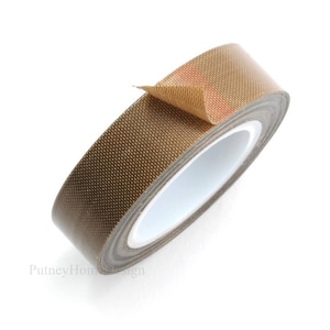 PTFE Non Stick Tape 15mm x 10metres Self Adhesive High Temp Temperature Woven Anti Low Friction Nonstick Single Sided Side Sticky Model Use