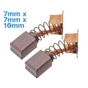 2pcs 10mm x 7mm x 7mm Carbon Motor Brush Copper Wire Electric Hammer Angle Grinder Spring Coil Electronic Part DC Power Drill Rotary Tool