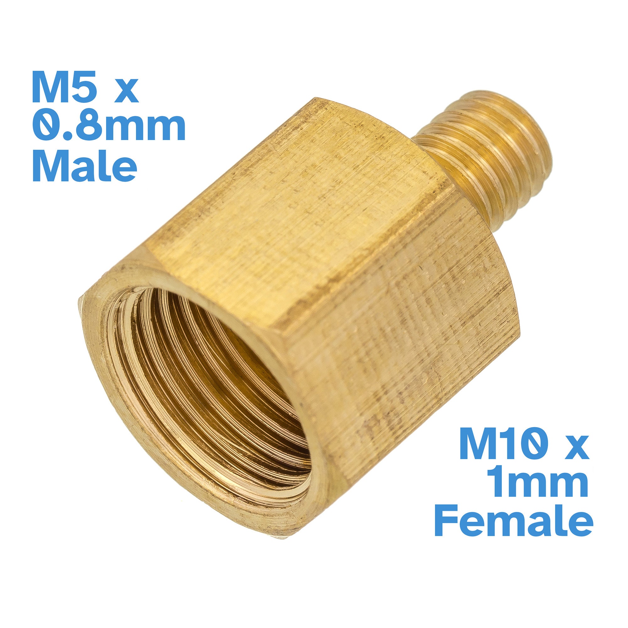 Adaptateur/réducteur Filetage Métrique M16x1.5 Femelle Vers M22x1.5 Mâle - Laiton - Pour Raccords Hydraulique, Air