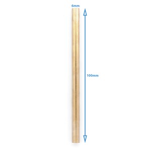 2pcs 6mm X 100mm Solid Brass Rivet Knife Handle Rod Bar Fastening ...