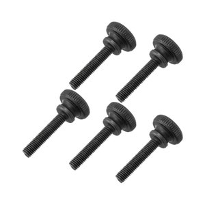 5個 M5 x 25 mm ブラック つまみネジ ローレットヘッド カーボンスチール 手締め 緩め ナット ロック クランプ ねじ付き ローレットボルト 締め付けツール