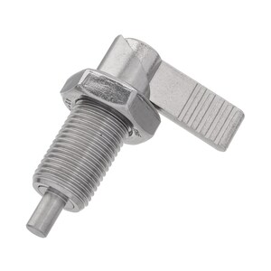 Émbolo de resorte de indexación de palanca M16 x 6mm con muesca de tope, perno de rosca de bloqueo retráctil de acero inoxidable, accesorios de índice roscado, 1 ud.