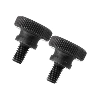 2個 M6 x 10 mm ブラック つまみネジ ローレットヘッド カーボンスチール 手締め 緩め ナット ロック クランプ ねじ付き ローレットボルト 締め付けツール