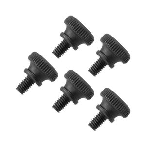 5個 M4 x 6 mm ブラック つまみネジ ローレットヘッド カーボンスチール 手締め 緩め ナット ロック クランプ ねじ付き ローレットボルト 締め付けツール