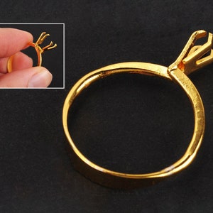 Gold Ring Gemstone Holder Gem Stone Adjustable Display Claw Diamond Jewelery Jewelry Making Jeweller Spring Place Prong Arrange Exhibit Tool