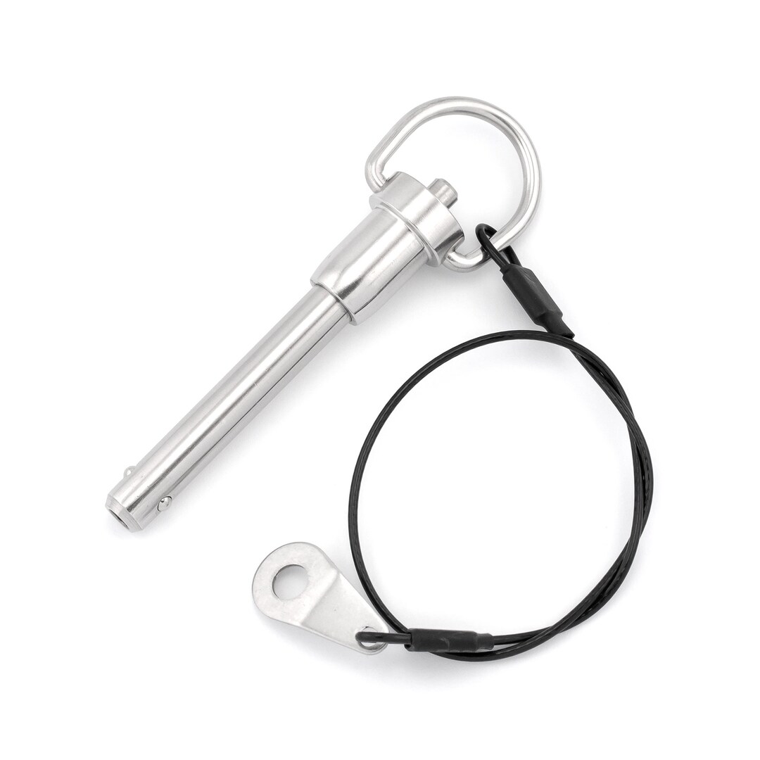 8mm X 40mm Quick Release Ball Lock Pin With 26cm Wire Cable Stainless