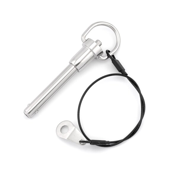 Lot De 2 Goupilles De Verrouillage à Billes Avec Bouton - Diamètre 6 Mm, Longueur 40 Mm - Marque Uxcell