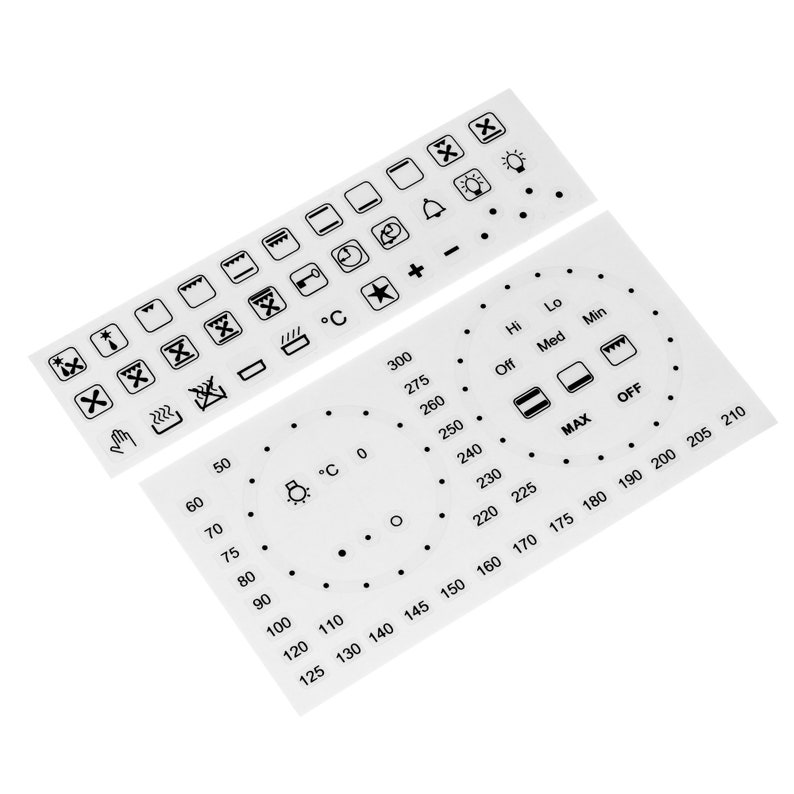 Combination 84pcs Black Separate Custom Labels Temperature Symbol Hob