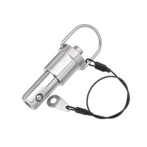 18mm x 20mm Quick Release Ball Lock Pin With 26cm Wire Cable Stainless Steel Self Locking Fasten Push Pull In Out Shaft Security Bolt Tool